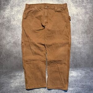 Dickies Men's Brown Carpenter Work Pants Relaxed Fit Cotton Size 42x30
